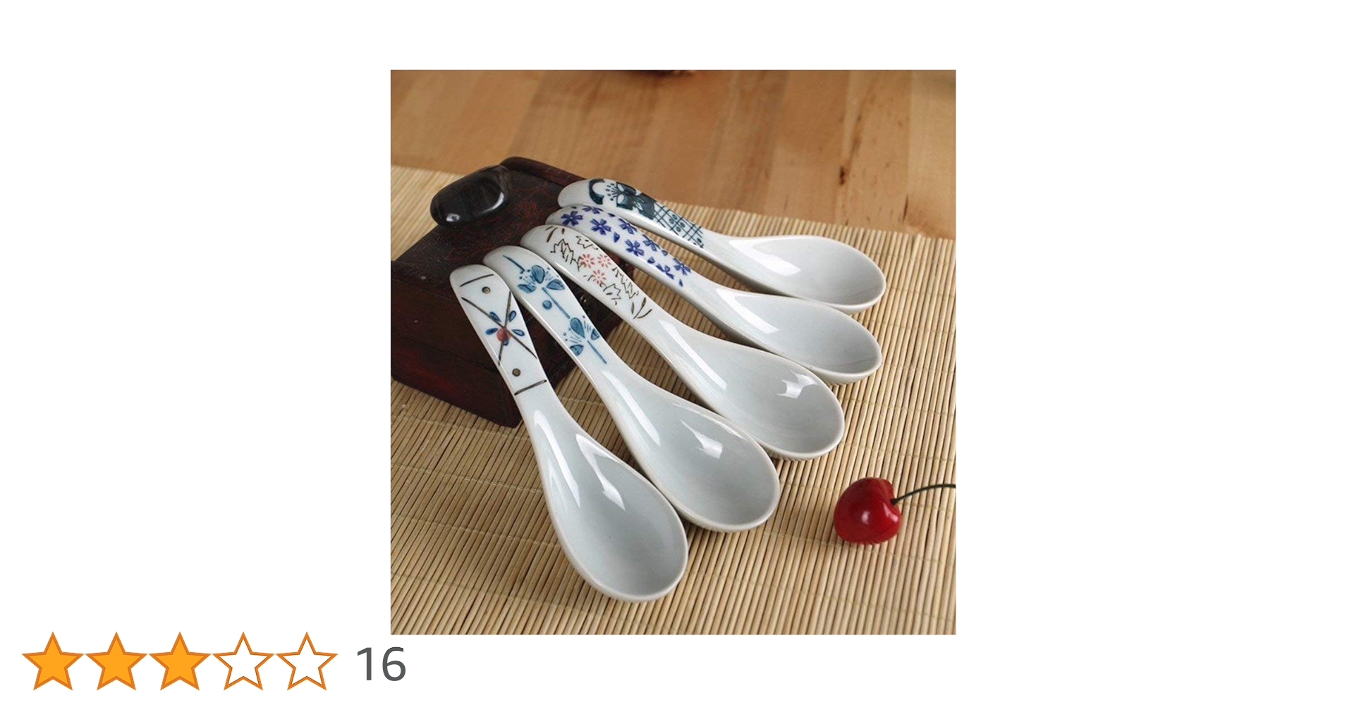 花柄大皿5枚セットとスプーン4本 花柄大皿5枚セットとスプーン4本